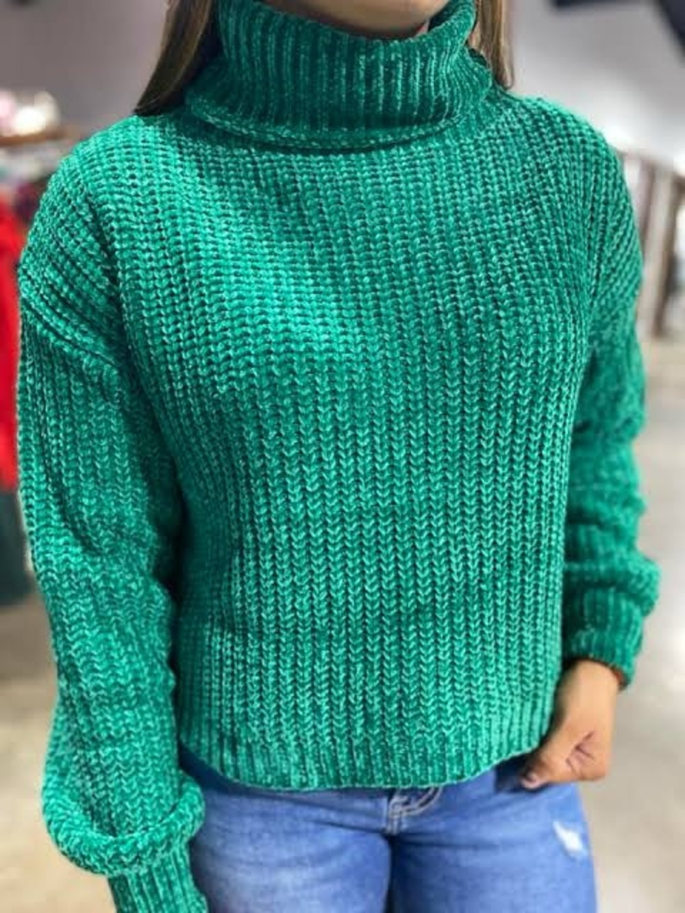 Alter’d State Kelly Green Turtleneck Sweater